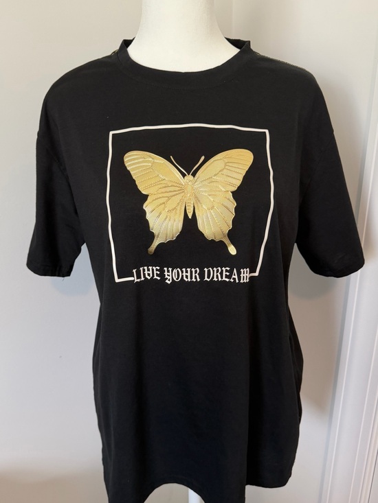 CR 24 Tops - CR-24 Chrome Edge - Golden Butterfly- Live Your Dream Women’s Sz Large